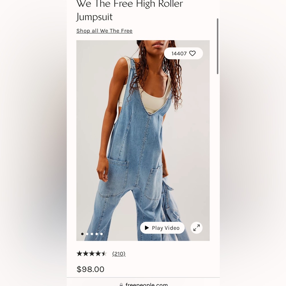 Free People high roller jumpsuit